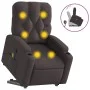 Silla de masaje reclinable de pie de tela marrón oscuro de , Sillones - Ref: Foro24-3204727, Precio: 301,21 €, Descuento: %