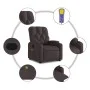 Silla de masaje reclinable de pie de tela marrón oscuro de , Sillones - Ref: Foro24-3204727, Precio: 301,21 €, Descuento: %