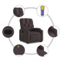 Silla de masaje reclinable de pie de tela marrón oscuro de , Sillones - Ref: Foro24-3204727, Precio: 285,45 €, Descuento: %