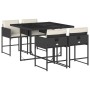 Set de muebles jardín 5 pzas con cojines ratán sintético negro de , Conjuntos de jardín - Ref: Foro24-3211254, Precio: 252,95...