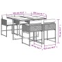 Set de muebles jardín 5 pzas con cojines ratán sintético negro de , Conjuntos de jardín - Ref: Foro24-3211254, Precio: 252,95...