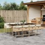 Set comedor de jardín 9 pzas con cojines ratán sintético beige de , Conjuntos de jardín - Ref: Foro24-3211282, Precio: 518,63...