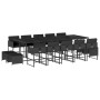 Set comedor de jardín con cojines 15 pzas ratán sintético negro de , Conjuntos de jardín - Ref: Foro24-3211351, Precio: 758,2...