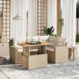Juego de sofás jardín con cojines 5 pzas ratán sintético beige de , Conjuntos de jardín - Ref: Foro24-3271296, Precio: 388,35...