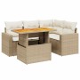 Juego de sofás jardín con cojines 5 pzas ratán sintético beige de , Conjuntos de jardín - Ref: Foro24-3271296, Precio: 388,35...