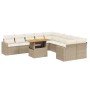 Set de sofás de jardín 11pzas con cojines ratán sintético beige de , Conjuntos de jardín - Ref: Foro24-3271506, Precio: 726,0...