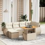 Set sofás de jardín 7 piezas y cojines ratán sintético beige de , Conjuntos de jardín - Ref: Foro24-3272297, Precio: 514,96 €...