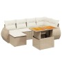 Set sofás de jardín 7 piezas y cojines ratán sintético beige de , Conjuntos de jardín - Ref: Foro24-3272297, Precio: 514,96 €...