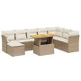Set de sofás de jardín 9 pzas con cojines ratán sintético beige de , Conjuntos de jardín - Ref: Foro24-3275515, Precio: 616,8...