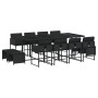 Set comedor de jardín con cojines 13 pzas ratán sintético negro de , Conjuntos de jardín - Ref: Foro24-3211339, Precio: 645,0...
