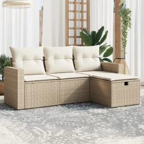 Juego de sofás jardín con cojines 4 pzas ratán sintético beige de , Conjuntos de jardín - Ref: Foro24-3263444, Precio: 290,38...