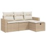 Juego de sofás jardín con cojines 4 pzas ratán sintético beige de , Conjuntos de jardín - Ref: Foro24-3263444, Precio: 273,47...