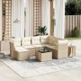 Juego de sofás de jardín con cojines beige 8 pzas ratán PE de , Conjuntos de jardín - Ref: Foro24-3263224, Precio: 509,86 €, ...