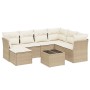Juego de sofás de jardín con cojines beige 8 pzas ratán PE de , Conjuntos de jardín - Ref: Foro24-3263224, Precio: 509,86 €, ...
