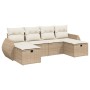 Juego de sofás jardín con cojines 6 pzas ratán sintético beige de , Conjuntos de jardín - Ref: Foro24-3264164, Precio: 421,16...