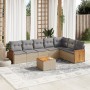 Juego de sofás de jardín con cojines beige 8 pzas ratán PE de , Conjuntos de jardín - Ref: Foro24-3227718, Precio: 463,55 €, ...
