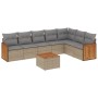 Juego de sofás de jardín con cojines beige 8 pzas ratán PE de , Conjuntos de jardín - Ref: Foro24-3227718, Precio: 463,55 €, ...