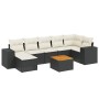 Set de sofás de jardín 8 piezas y cojines ratán sintético negro de , Conjuntos de jardín - Ref: Foro24-3257883, Precio: 474,0...