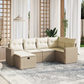 Juego de sofás jardín con cojines 6 pzas ratán sintético beige de , Conjuntos de jardín - Ref: Foro24-3263484, Precio: 414,26...