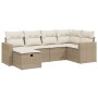Juego de sofás jardín con cojines 6 pzas ratán sintético beige de , Conjuntos de jardín - Ref: Foro24-3263484, Precio: 414,26...