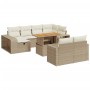 Set de sofás de jardín 11pzas con cojines ratán sintético beige de , Conjuntos de jardín - Ref: Foro24-3276514, Precio: 672,1...