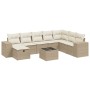 Set de sofás de jardín 9 pzas con cojines ratán sintético beige de , Conjuntos de jardín - Ref: Foro24-3264524, Precio: 596,5...
