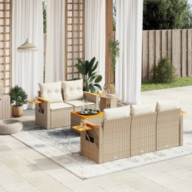Juego de sofás jardín con cojines 6 pzas ratán sintético beige de , Conjuntos de jardín - Ref: Foro24-3226625, Precio: 511,18...