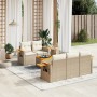 Juego de sofás jardín con cojines 6 pzas ratán sintético beige de , Conjuntos de jardín - Ref: Foro24-3226625, Precio: 511,18...