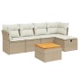 Juego de sofás jardín con cojines 6 pzas ratán sintético beige de , Conjuntos de jardín - Ref: Foro24-3264712, Precio: 367,50...