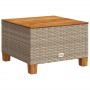 Mesa de jardín ratán sintético madera acacia beige 55x55x36 cm de , Mesas de jardín - Ref: Foro24-365910, Precio: 63,60 €, De...