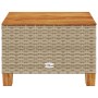 Mesa de jardín ratán sintético madera acacia beige 55x55x36 cm de , Mesas de jardín - Ref: Foro24-365910, Precio: 63,60 €, De...
