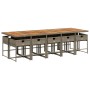 Set de comedor de jardín 11 pzas y cojines ratán sintético gris de , Conjuntos de jardín - Ref: Foro24-3278068, Precio: 768,8...