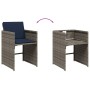 Set de comedor de jardín 11 pzas y cojines ratán sintético gris de , Conjuntos de jardín - Ref: Foro24-3278068, Precio: 768,8...