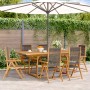 Set de comedor jardín 7 pzas polipropileno madera maciza gris de , Conjuntos de jardín - Ref: Foro24-3281734, Precio: 852,59 ...