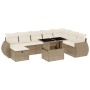 Set de sofás de jardín 9 pzas con cojines ratán sintético beige de , Conjuntos de jardín - Ref: Foro24-3275188, Precio: 655,7...
