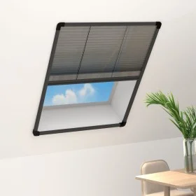 Mosquitera plisada para ventanas aluminio antracita 80x100cm de vidaXL, Mosquiteras para ventanas - Ref: Foro24-148664, Preci...