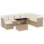 Set de sofás de jardín 9 pzas con cojines ratán sintético beige de , Conjuntos de jardín - Ref: Foro24-3266788, Precio: 606,6...