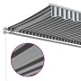 Toldo retráctil manual gris antracita y blanco 600x300 cm de , Toldos - Ref: Foro24-3216032, Precio: 577,94 €, Descuento: %