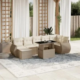 Set de sofás de jardín y cojines 8 piezas ratán sintético beige von , Gartensets - Ref: Foro24-3268688, Preis: 616,56 €, Raba...