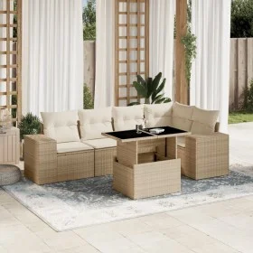 Juego de sofás jardín con cojines 6 pzas ratán sintético beige de , Conjuntos de jardín - Ref: Foro24-3269148, Precio: 492,46...