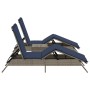 Tumbonas con mesita 2 unidades ratán sintético gris de , Tumbonas - Ref: Foro24-4002716, Precio: 319,73 €, Descuento: %