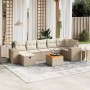 Juego de sofás de jardín con cojines beige 8 pzas ratán PE de , Conjuntos de jardín - Ref: Foro24-3265181, Precio: 525,85 €, ...