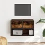 Mueble de TV madera y metal roble ahumado 60x31x39,5 cm de , Muebles TV - Ref: Foro24-848911, Precio: 50,67 €, Descuento: %