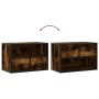 Mueble de TV madera y metal roble ahumado 60x31x39,5 cm de , Muebles TV - Ref: Foro24-848911, Precio: 51,29 €, Descuento: %