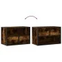 Mueble de TV madera y metal roble ahumado 60x31x39,5 cm de , Muebles TV - Ref: Foro24-848911, Precio: 50,67 €, Descuento: %