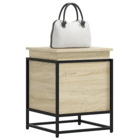 Caja de almacenaje con tapa madera roble Sonoma 40x40x51,5 cm de , Cestas para almacenaje - Ref: Foro24-848790, Precio: 46,39...