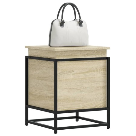 Caja de almacenaje con tapa madera roble Sonoma 40x40x51,5 cm de , Cestas para almacenaje - Ref: Foro24-848790, Precio: 46,39...