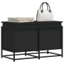 Caja almacenaje con tapa madera ingeniería negro 80x40x51,5 cm de , Cestas para almacenaje - Ref: Foro24-848799, Precio: 72,8...