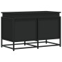 Caja almacenaje con tapa madera ingeniería negro 80x40x51,5 cm de , Cestas para almacenaje - Ref: Foro24-848799, Precio: 72,8...