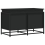 Caja almacenaje con tapa madera ingeniería negro 80x40x51,5 cm de , Cestas para almacenaje - Ref: Foro24-848799, Precio: 72,8...
